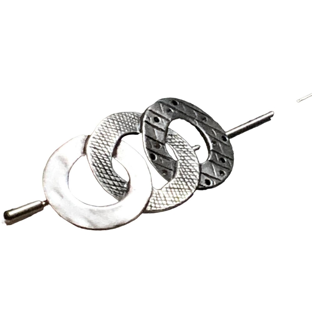 Chico's Sweater Scarf Holder Silver Toned Metal